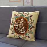 کاورکوسن مخمل لمینت دار با زیپ مخفی ایران خاتون طرح خطاطی کد ۲۴