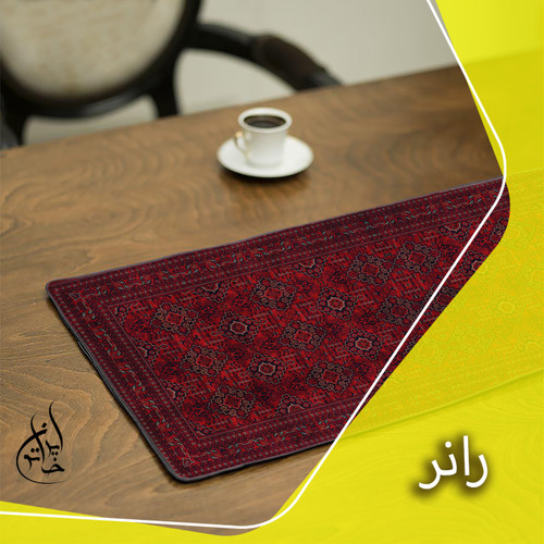 رانر مخمل لمینت دار (مخمل کوبیده) ایران خاتون طرح سنتی کد 74