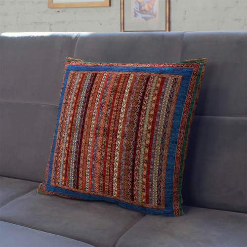 کاورکوسن مخمل لمینت دار با زیپ مخفی ایران خاتون طرح سنتی کد 32