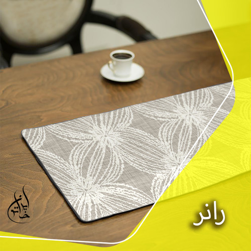 رانر مخمل لمینت دار (مخمل کوبیده) ایران خاتون طرح سنتی کد 87