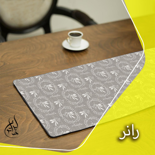 رانر مخمل لمینت دار (مخمل کوبیده) ایران خاتون طرح سنتی کد 92
