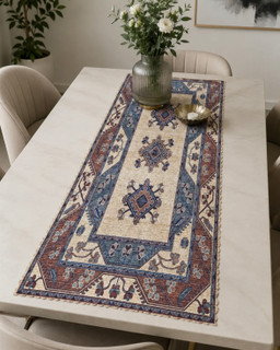 رانر مخمل لمینت دار (مخمل کوبیده) ایران خاتون طرح سنتی کد 93