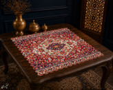 رومیزی مخمل لمینت دار ایران خاتون طرح سنتی کد 88