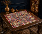 رومیزی مخمل لمینت دار ایران خاتون طرح سنتی کد 87