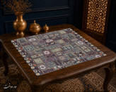 رومیزی مخمل لمینت دار ایران خاتون طرح سنتی کد 86