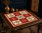 رومیزی مخمل لمینت دار ایران خاتون طرح سنتی کد 84
