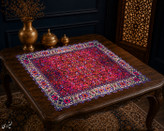 رومیزی مخمل لمینت دار ایران خاتون طرح سنتی کد 90