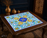 رومیزی مخمل لمینت دار ایران خاتون طرح سنتی کد 76