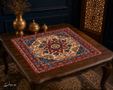 رومیزی مخمل لمینت دار ایران خاتون طرح سنتی کد ۶۲