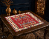 رومیزی مخمل لمینت دار ایران خاتون طرح سنتی کد ۵۹