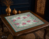 رومیزی مخمل لمینت دار ایران خاتون طرح سنتی کد ۵۳