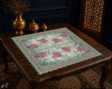 رومیزی مخمل لمینت دار ایران خاتون طرح سنتی کد ۵۳
