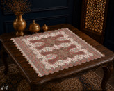 رومیزی مخمل لمینت دار ایران خاتون طرح سنتی کد ۴۸