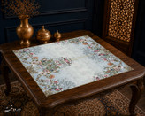 رومیزی مخمل لمینت دار ایران خاتون طرح سنتی کد ۴۶