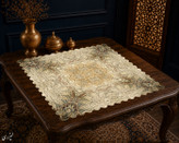 رومیزی مخمل لمینت دار ایران خاتون طرح سنتی کد ۳۷