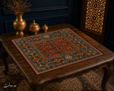 رومیزی مخمل لمینت دار ایران خاتون طرح سنتی کد ۵