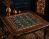 رومیزی مخمل لمینت دار ایران خاتون طرح سنتی کد ۹