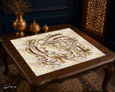 رومیزی مخمل لمینت دار ایران خاتون طرح سنتی کد ۲۳
