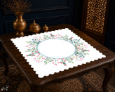 رومیزی مخمل لمینت دار ایران خاتون طرح سنتی کد ۲۵