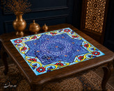 رومیزی مخمل لمینت دار ایران خاتون طرح سنتی کد ۲۶