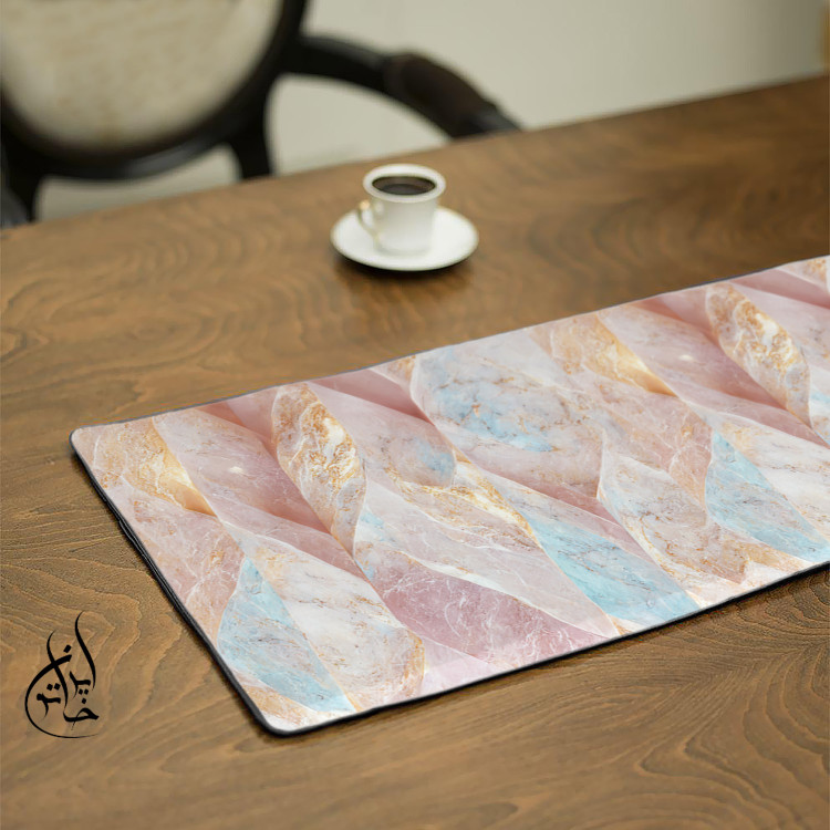 رانر مخمل لمینت دار (مخمل کوبیده) ایران خاتون طرح سنتی کد 95